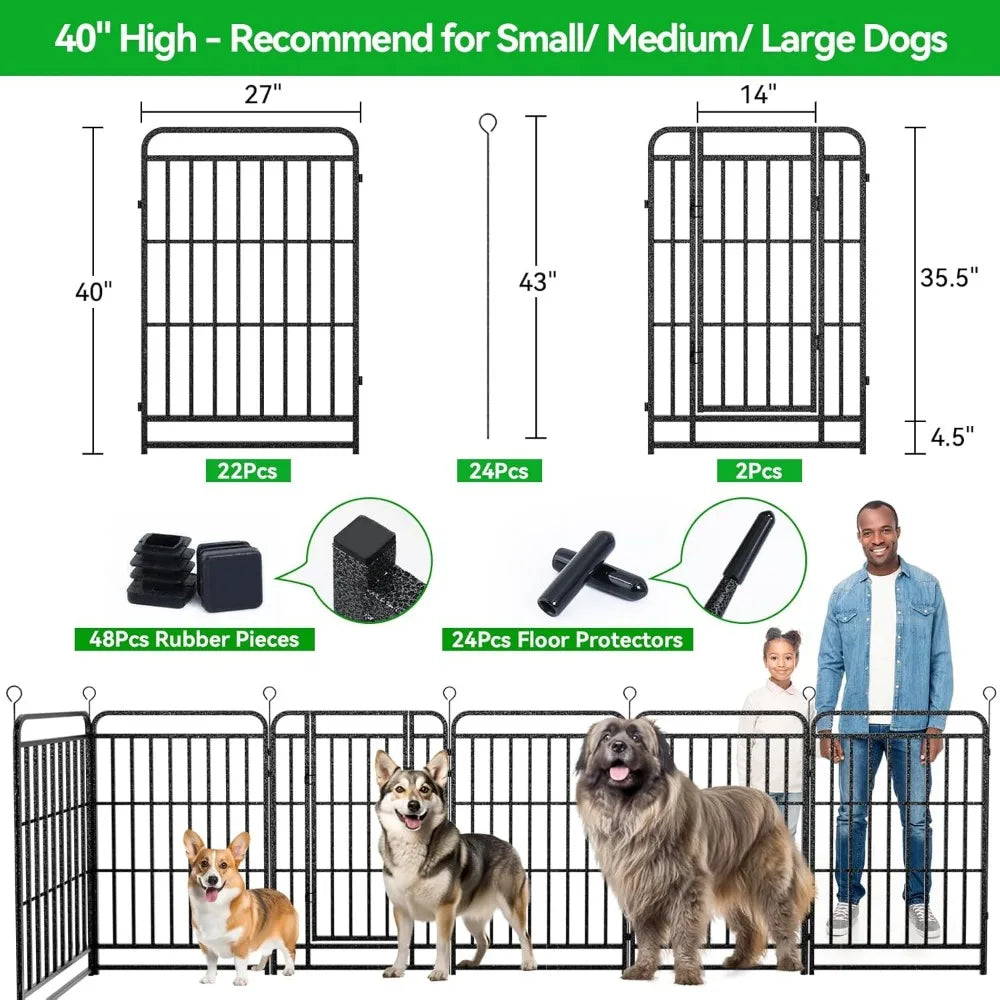 Dog Playpen Outdoor 24 Panels