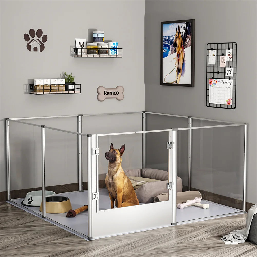 1Pc Large Acrylic Dog Playpen Cage