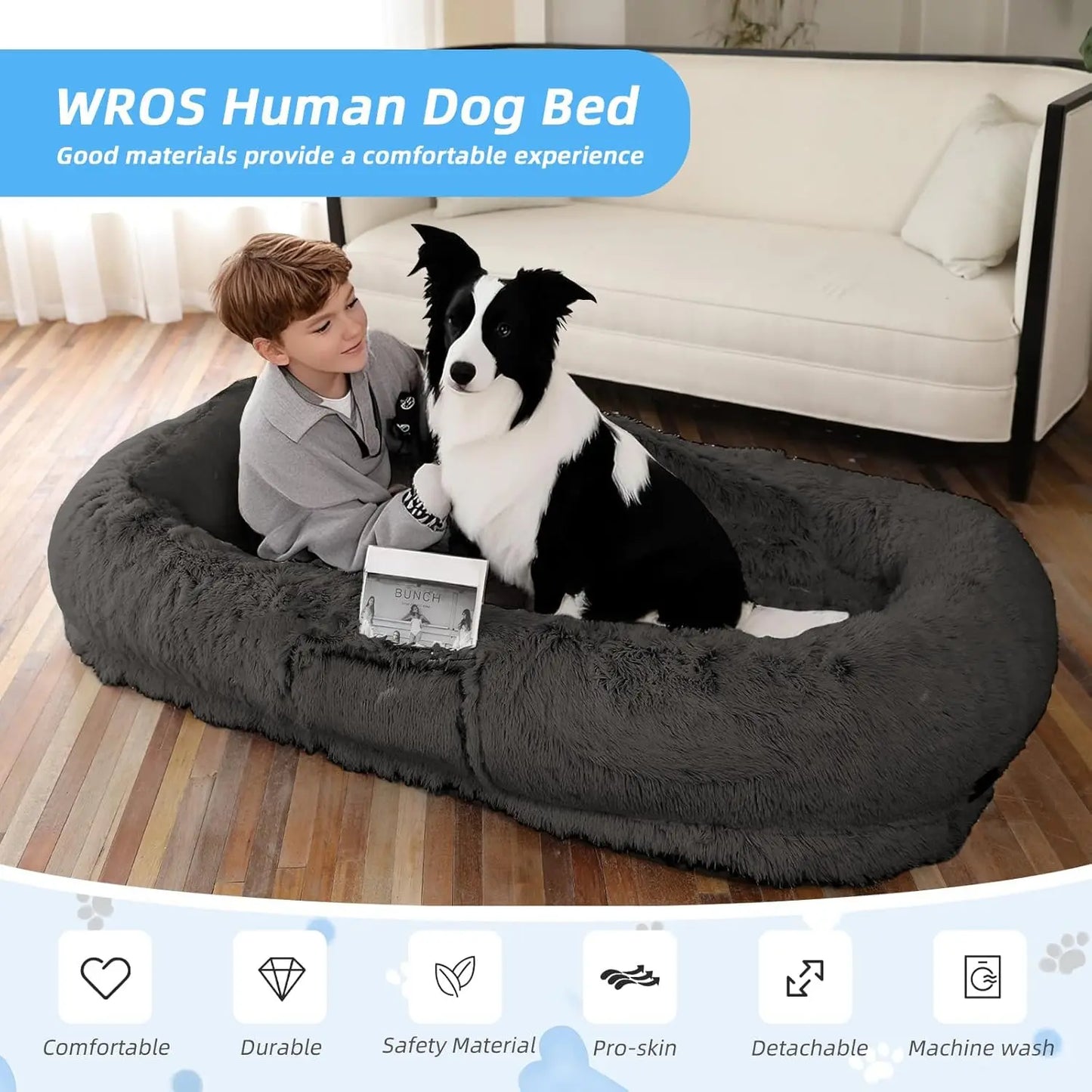 Human Dog Bed 71x45x12"