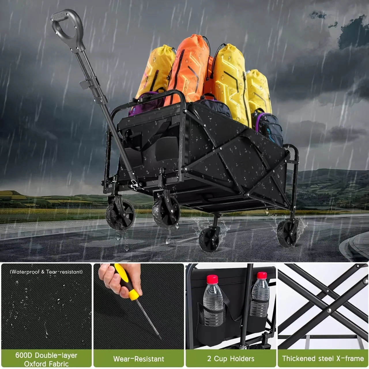 Capacity Heavy-Duty All-Terrain Folding Cart
