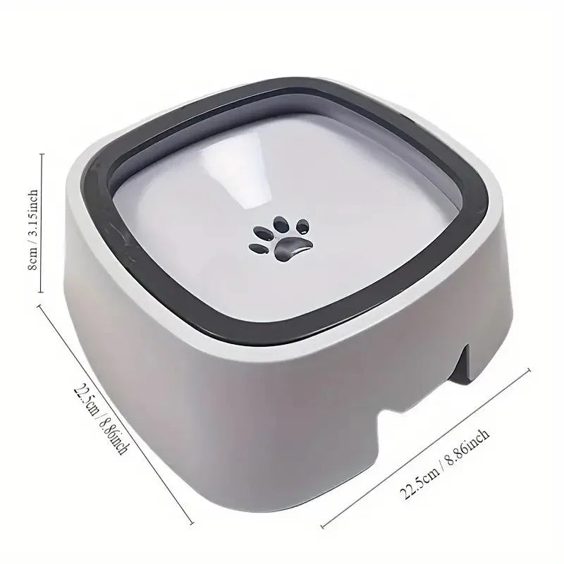 Non-Slip Spill-Proof Pet Water Bowl with Floating Filter