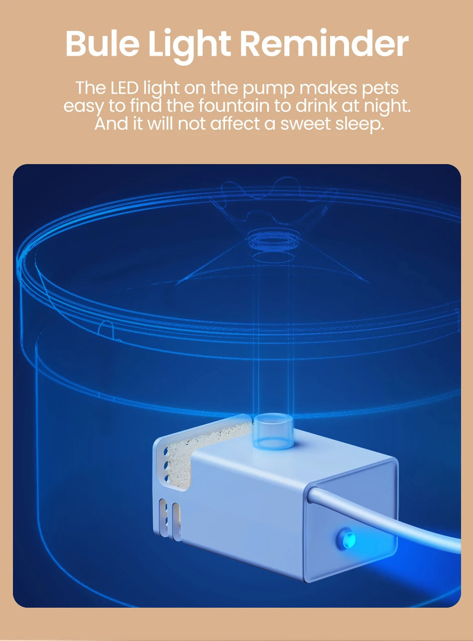 ROJECO Stainless Steel Cat Water Fountain