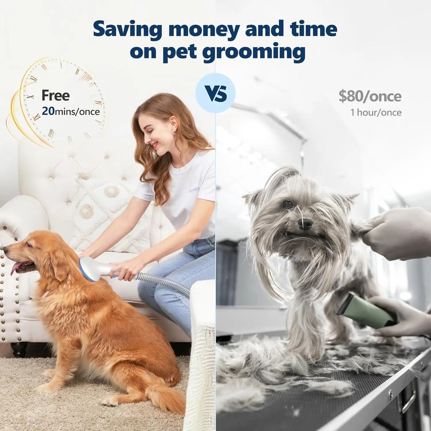 Pet Grooming Vacuum Kit