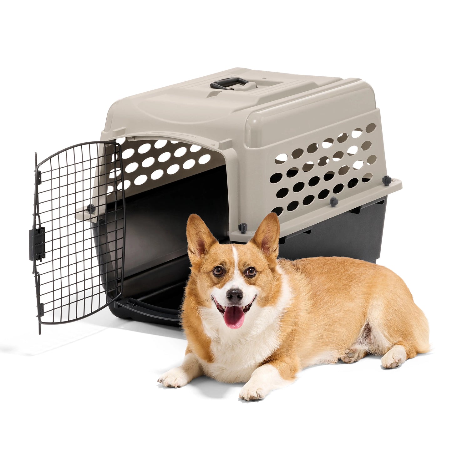 28" Taupe/Black Airline Approved Pet Carrier