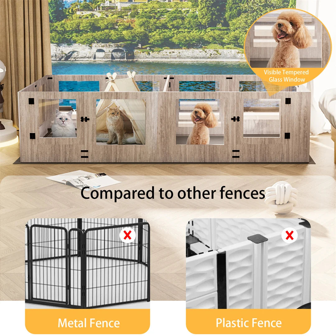 Tempered Glass Pet Whelping Box