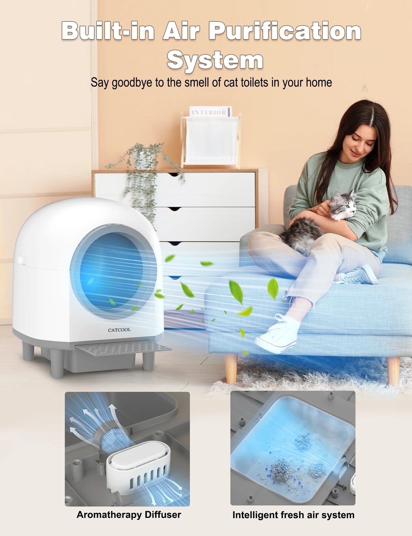 OMCPET Automatic Smart Cat Litter Box