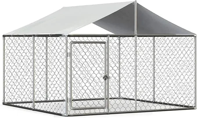 Large Outdoor Kennel with Fully Covered Roof