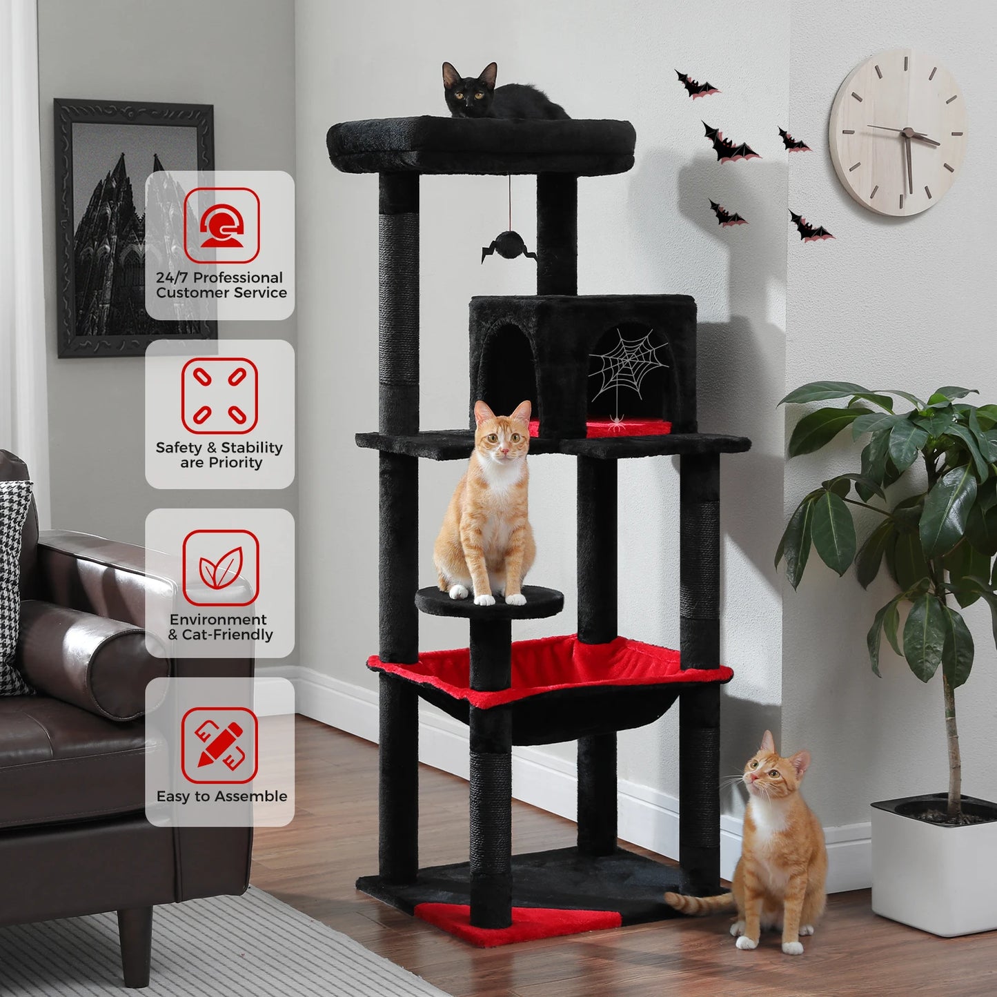 Gothic Cat Tree for Indoor Cats