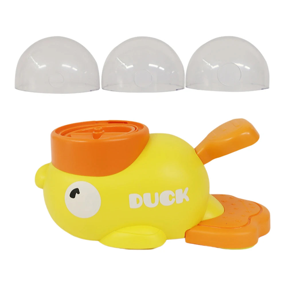 Yellow Duck Shaped Automatic Dog Feeder