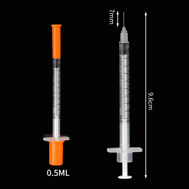 5/10Pcs 0.3/0.5/1ML Disposable Plastic Veterinary Syringe