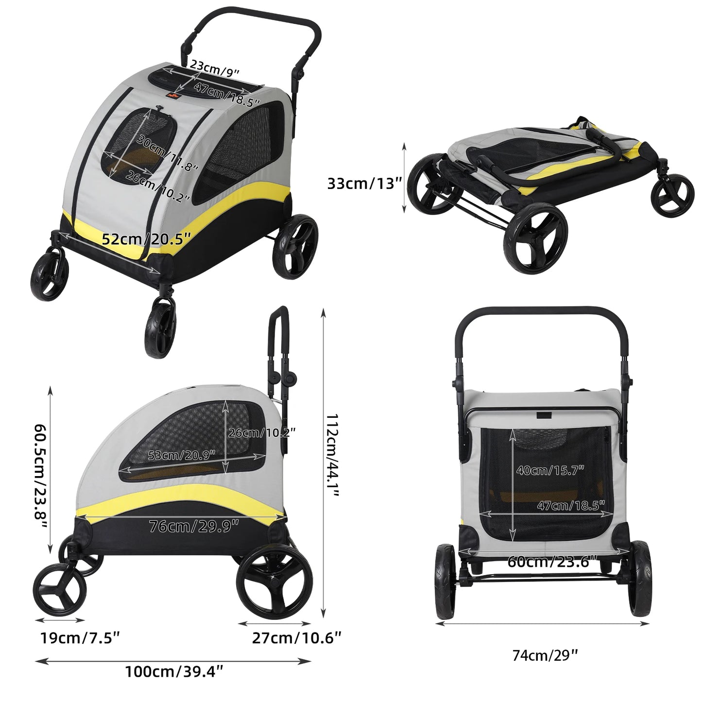 Premium Dog Stroller Pram