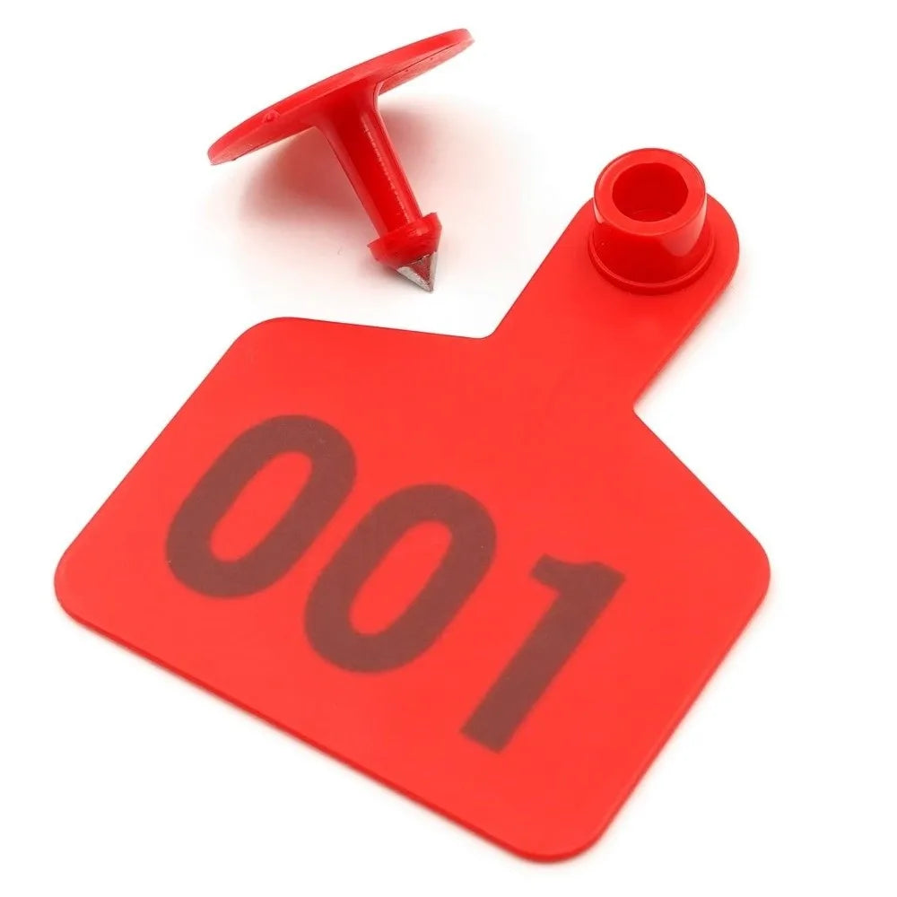100Pcs 001-100 Numbers Cow Ear Tag