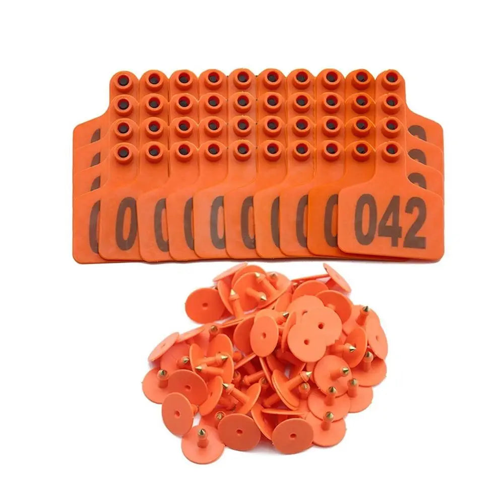 100Pcs 001-100 Numbers Cow Ear Tag
