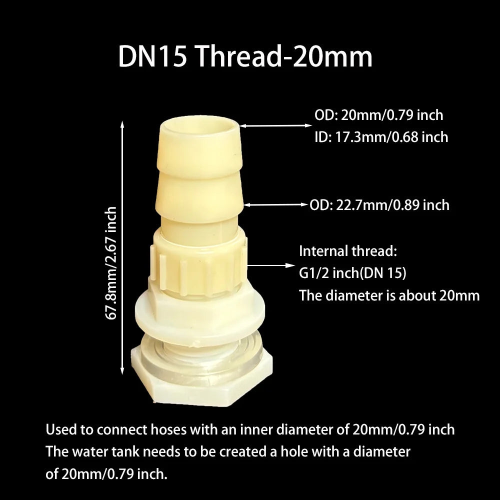 2Pcs Water Tank Hose Connector