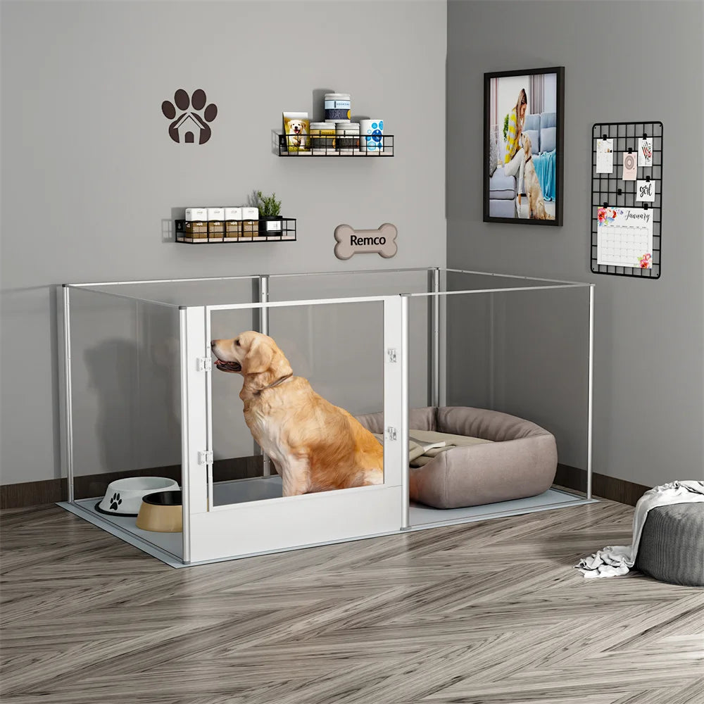 1Pc Large Acrylic Dog Playpen Cage