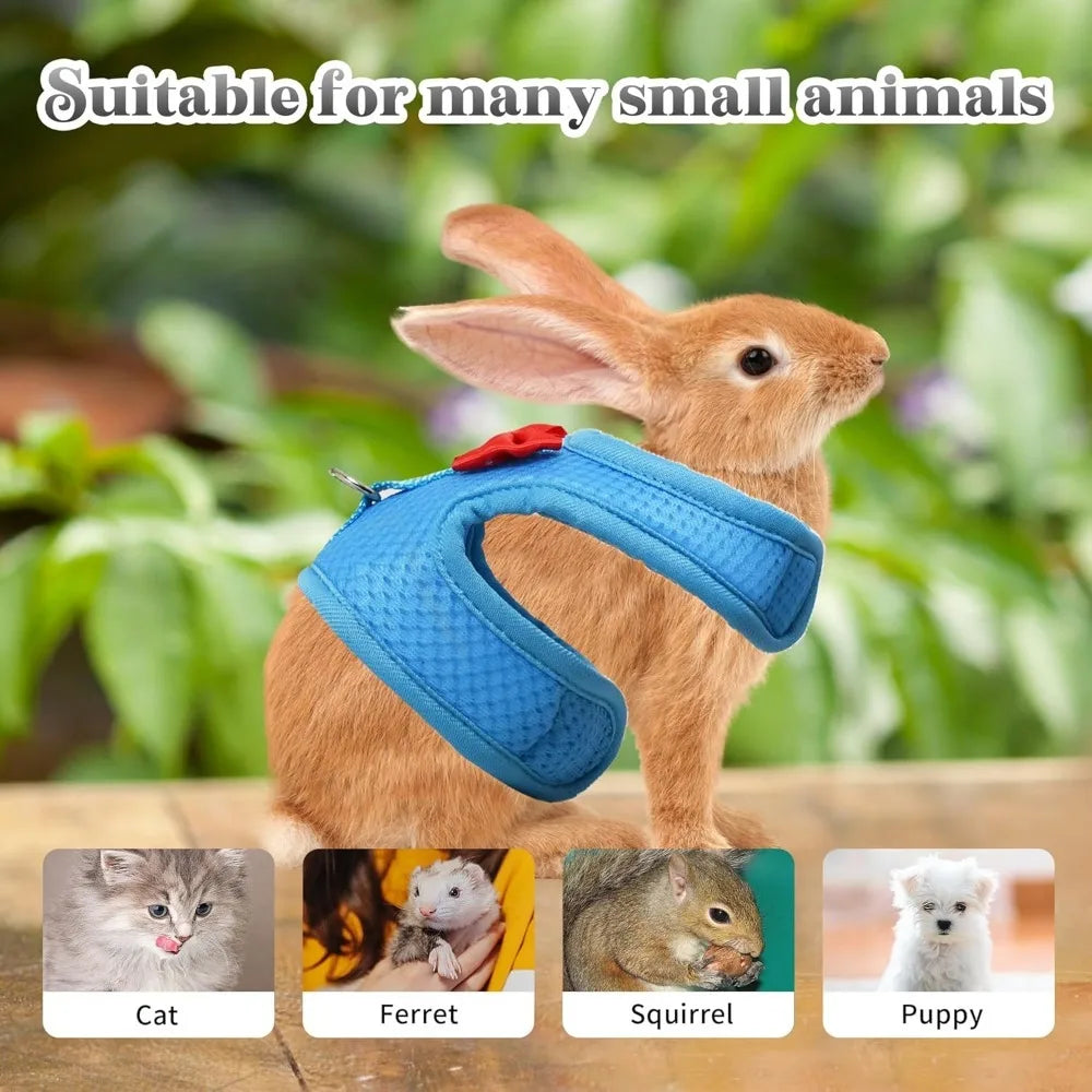 Bunny Harness and Leash Set with Cute Bow