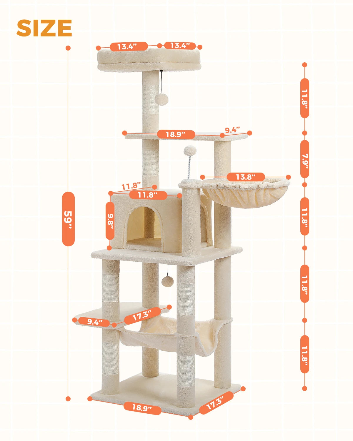 Pet Cat Tree House Condo