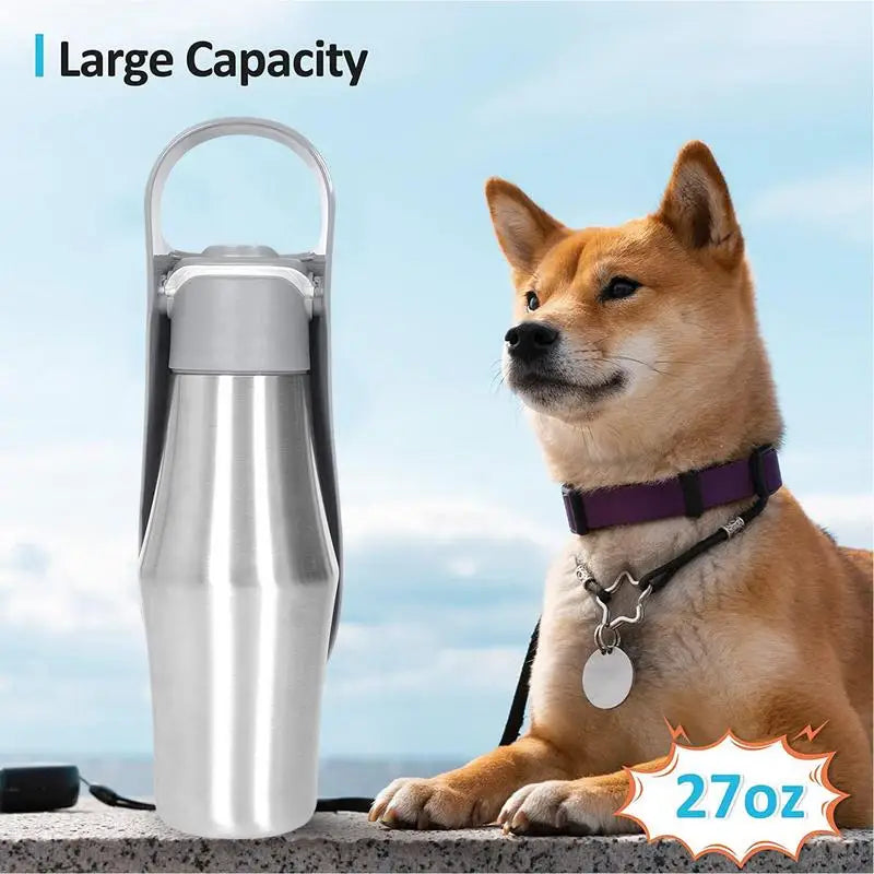 Dog Water Bottle 27oz Stainless Steel