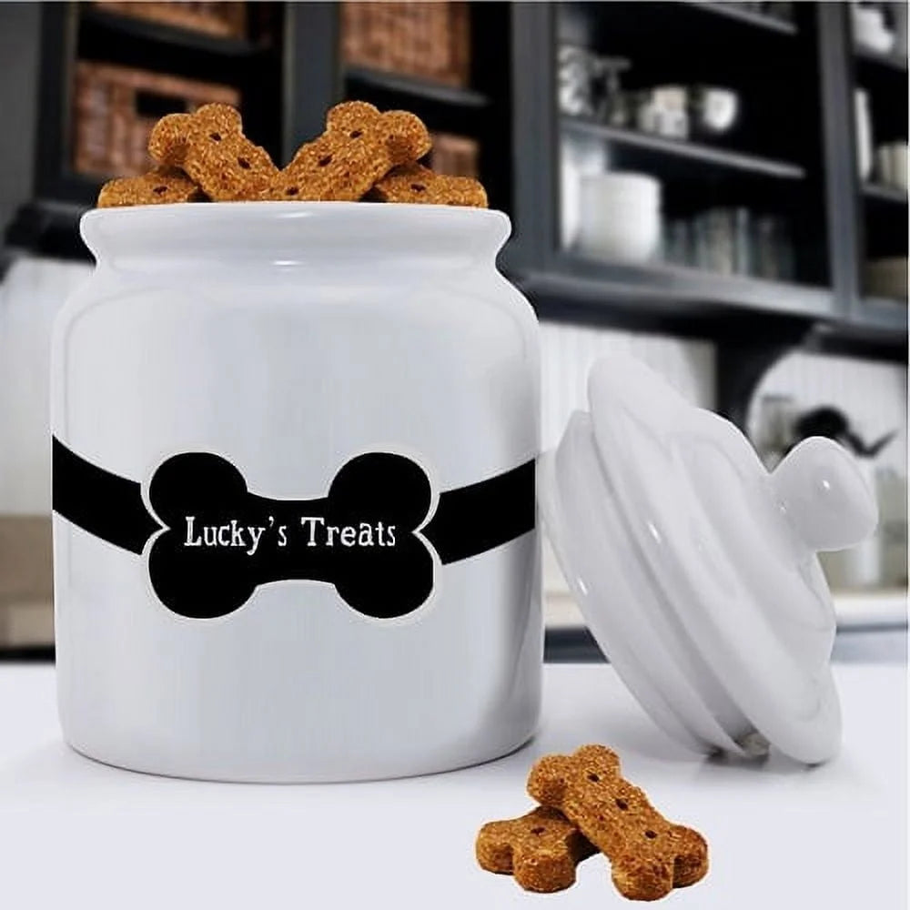 Personalized Ceramic Dog Treat Jar