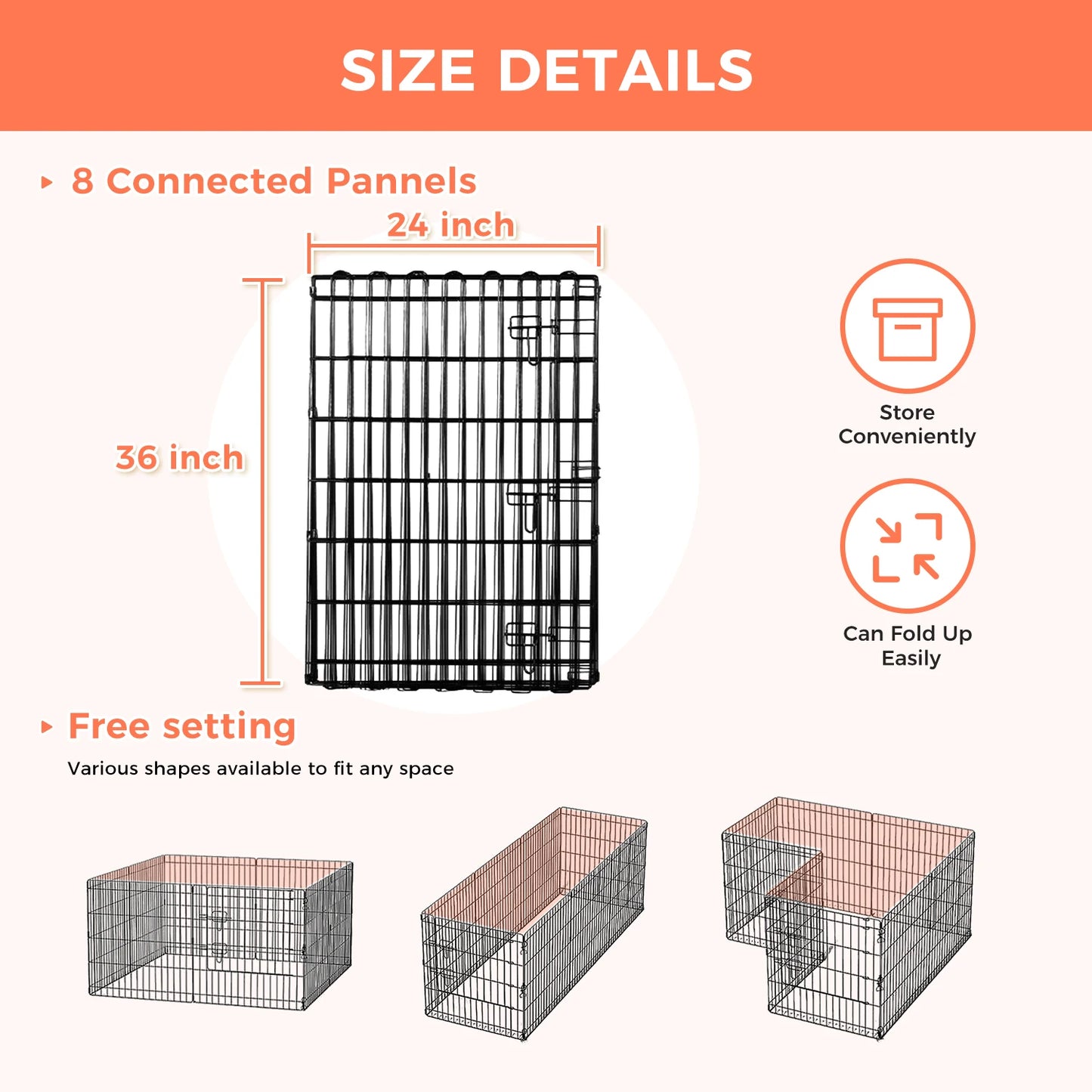 Foldable Metal Exercise Dog Playpen