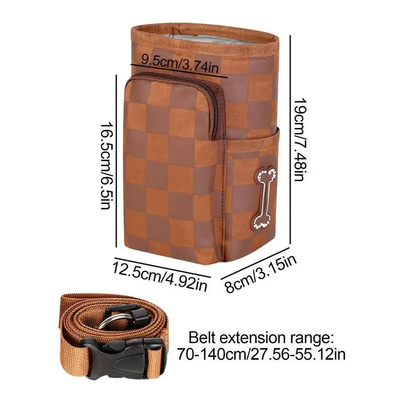 Magnetic buckle dog treat training pouch