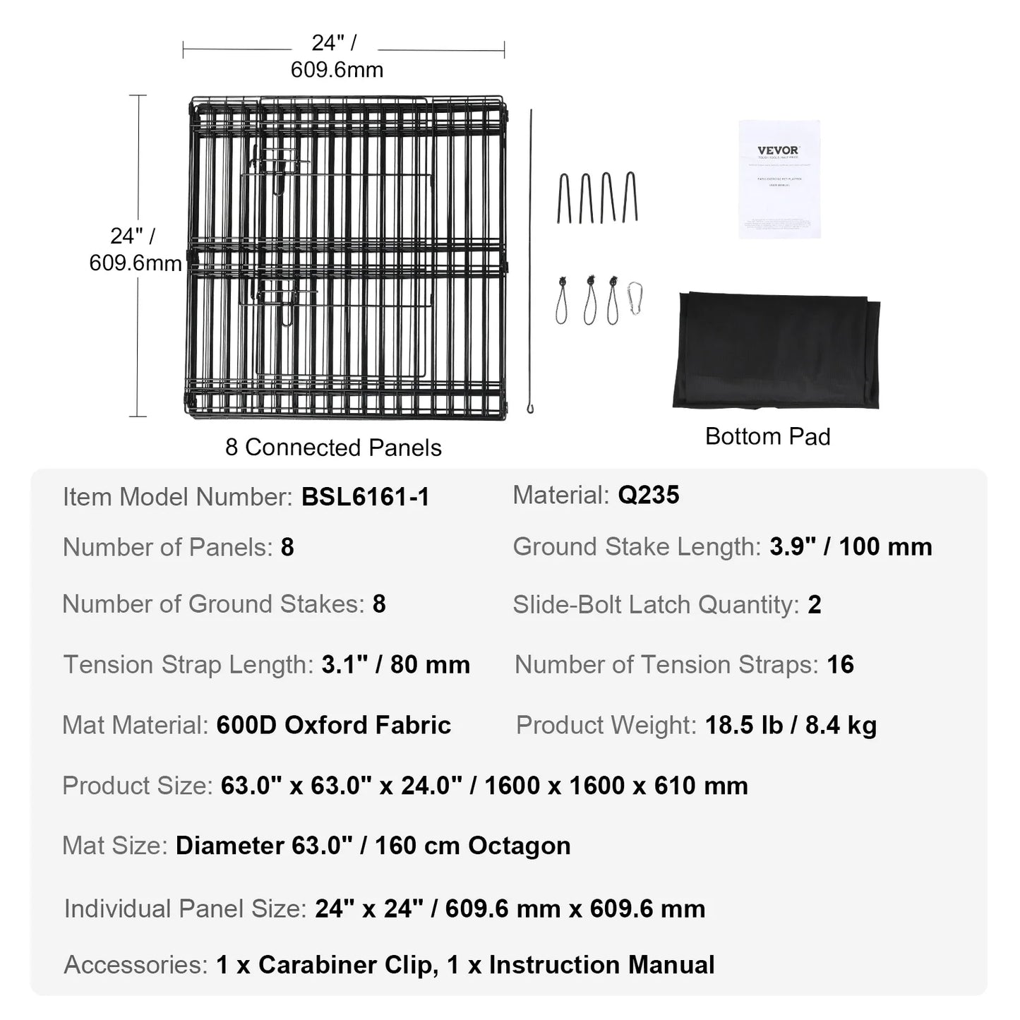 SucceBuy Dog Playpen