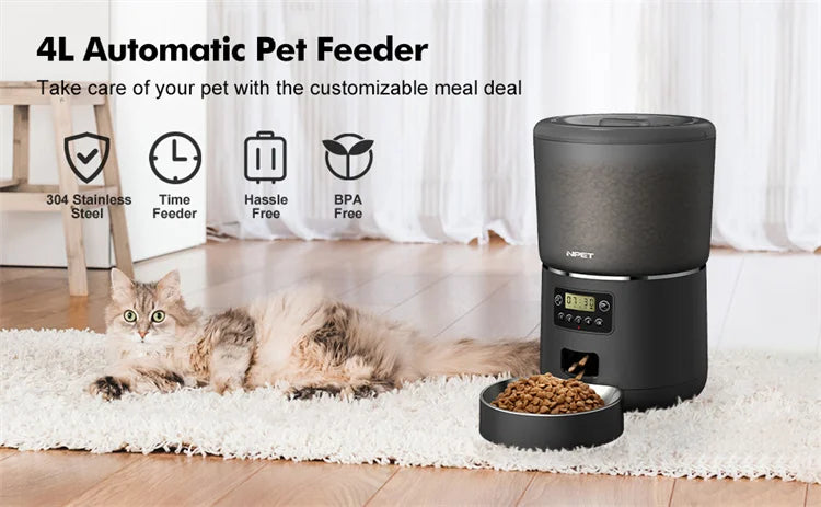 NPET 4L Automatic smart pet feeder