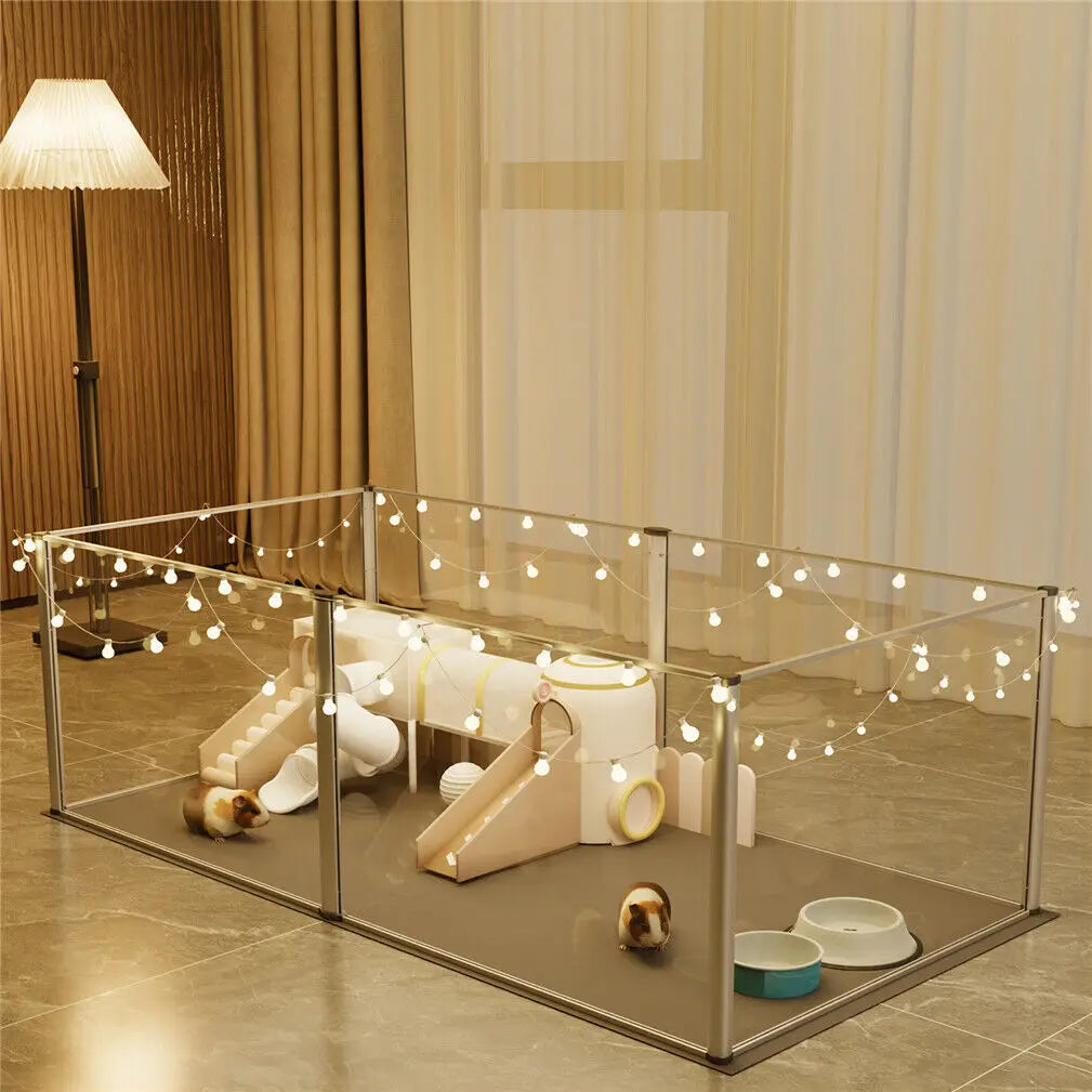 1Pc Large Acrylic Dog Playpen Cage