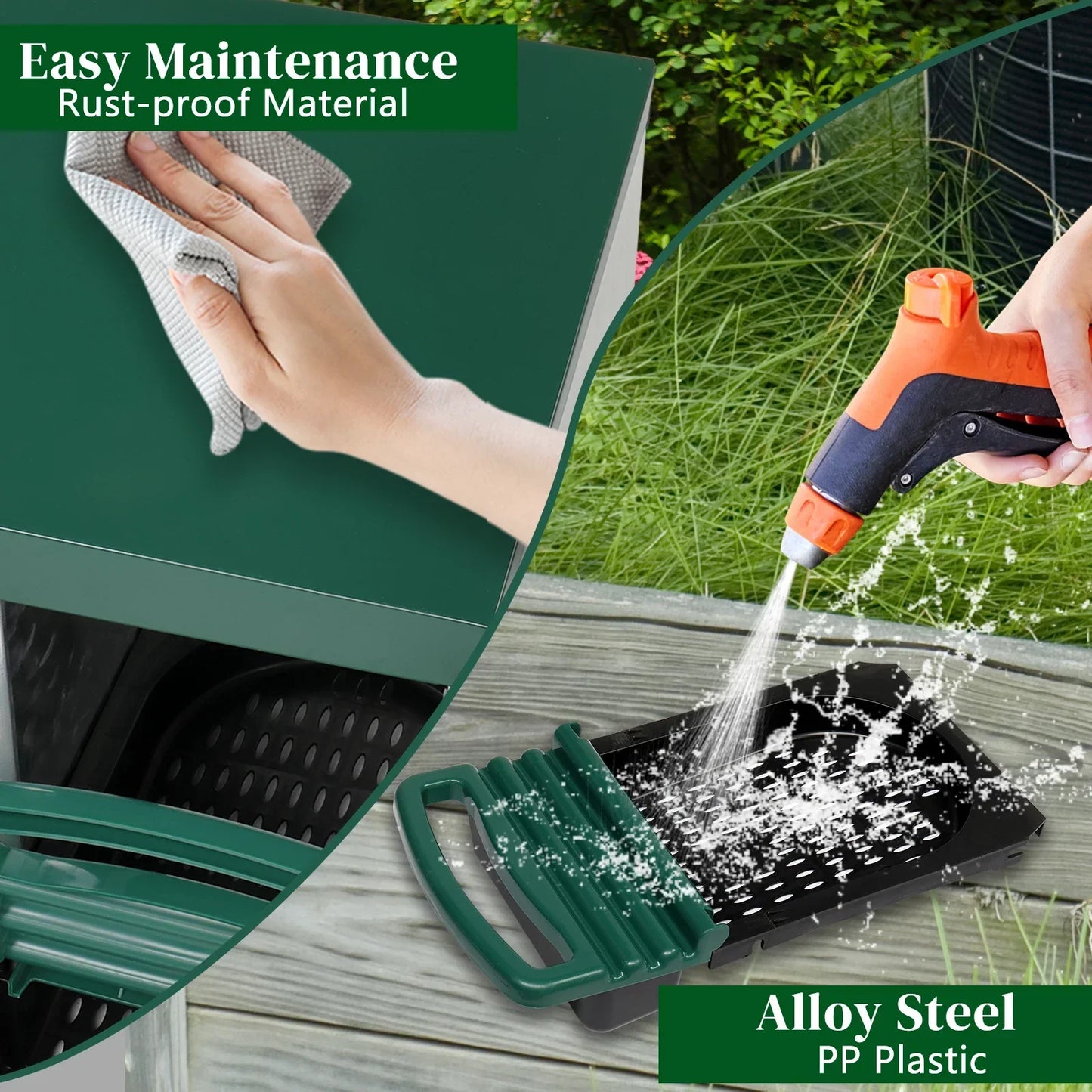 2 Compartment Roll Out Chicken Nesting Box with Plastic Basket