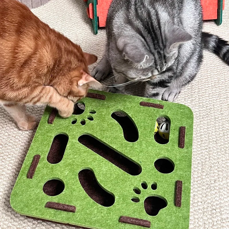 Pet Cat Puzzle Maze Holes Toys