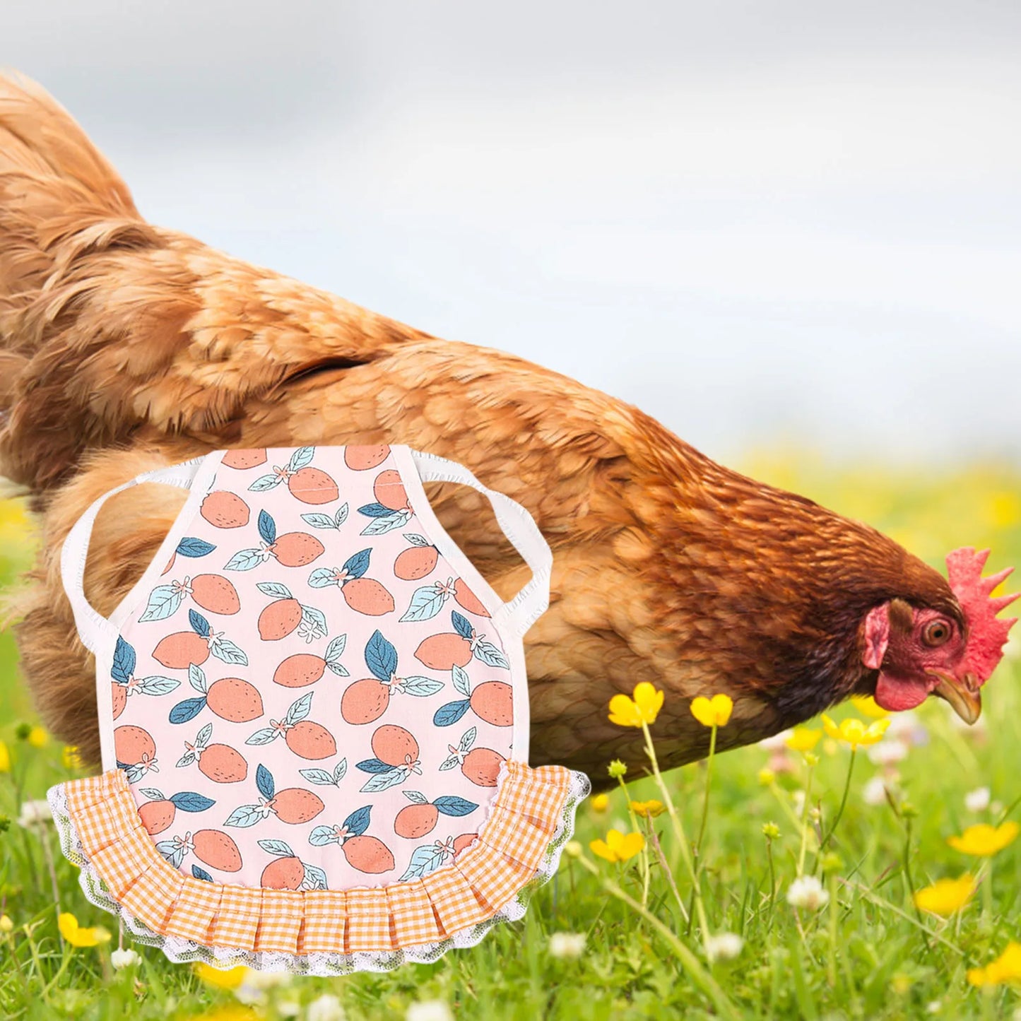 1pcs Farm Hen Feather Retainer Chicken Saddle Strap Apron