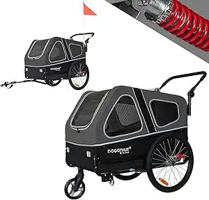 DOGGYHUT® S-Line XL Pet Bike Trailer & Stroller for Dogs