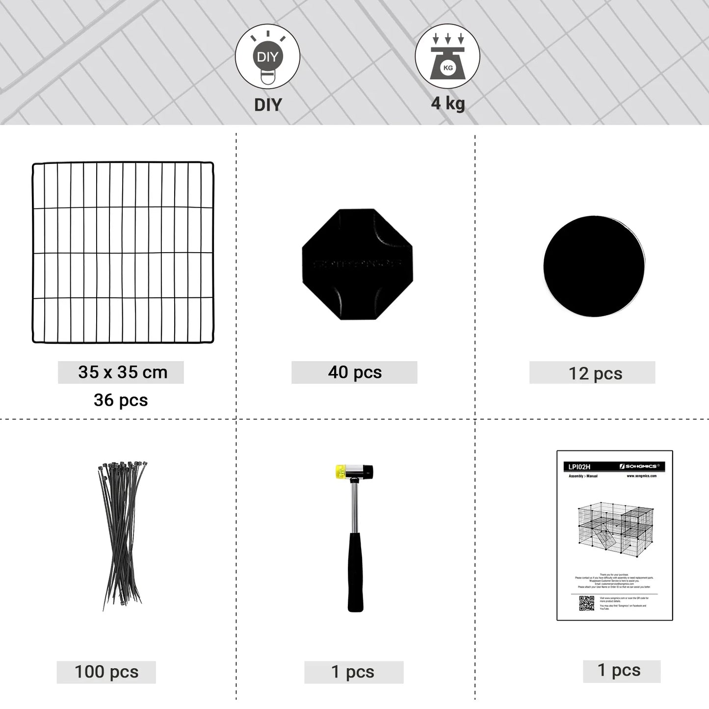 SONGMICS Pet Playpen,