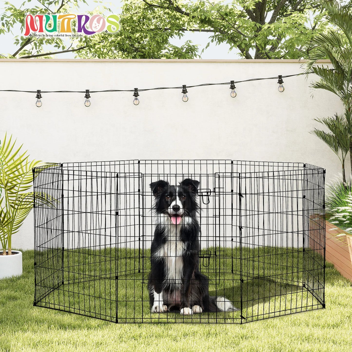 Foldable Metal Dog Playpen for Indoor/Outdoor