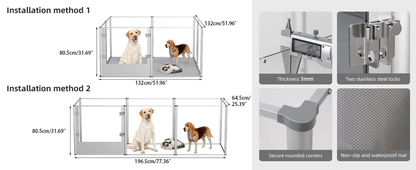 XXL Acrylic Dog Playpen