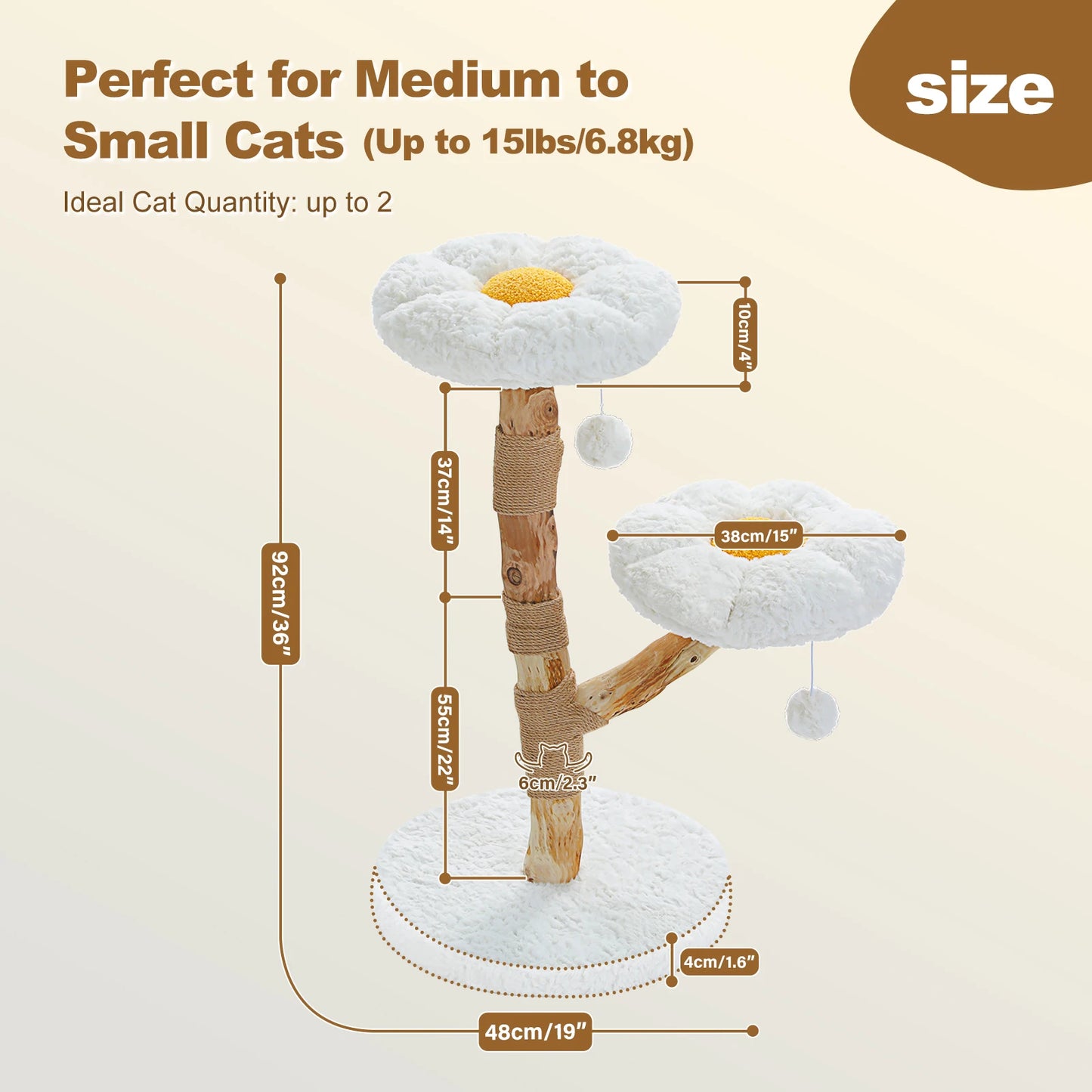Flower Cat Tree for Indoor Cats