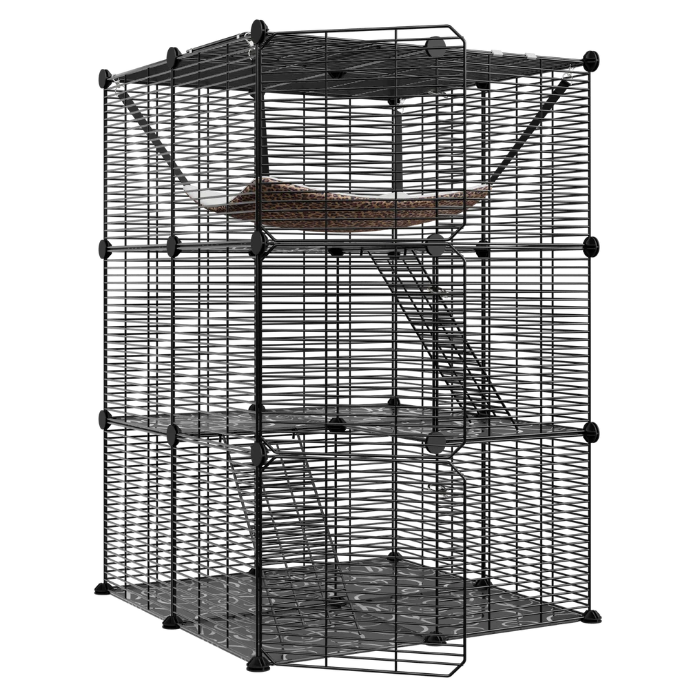 3-Tiers Cat Cage Enclosure