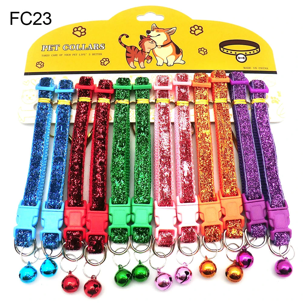 12Pcs Wholesale Mix Color Anti-Lost Dog Collars