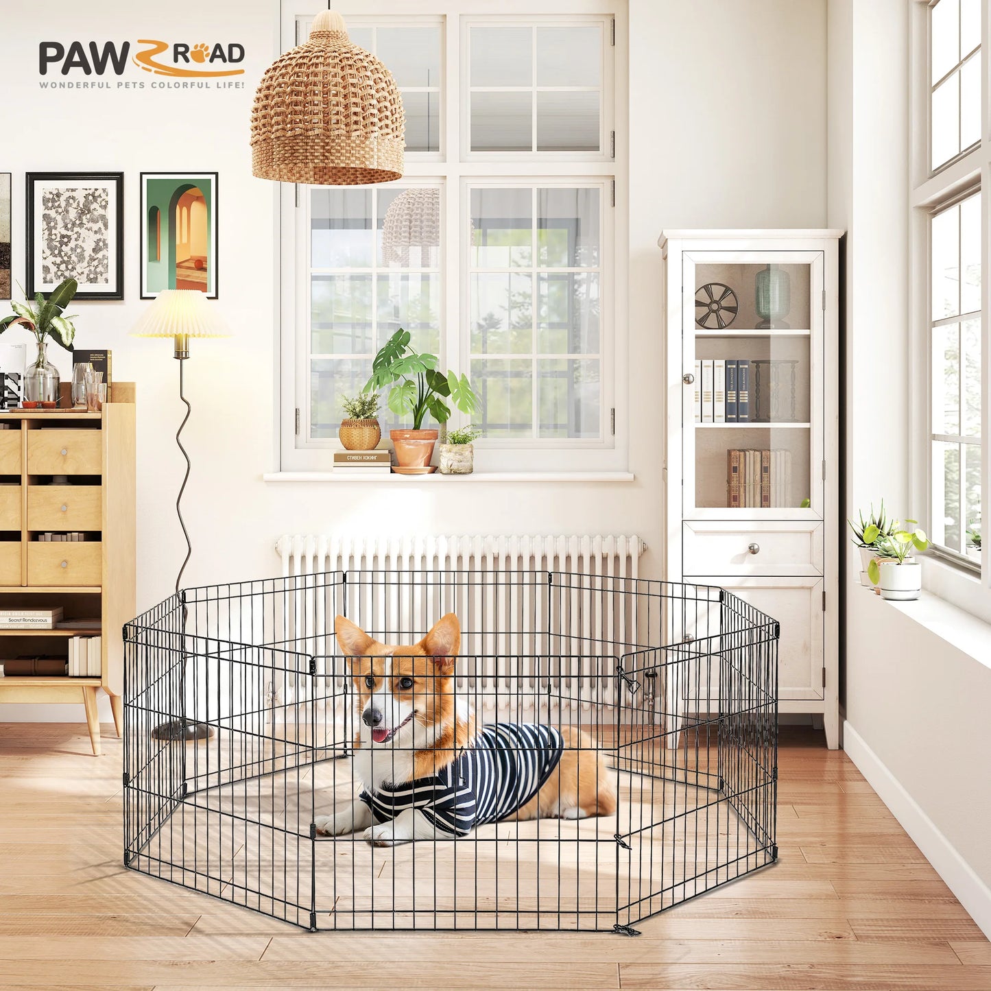 Foldable Metal Dog Playpen for Indoor/Outdoor