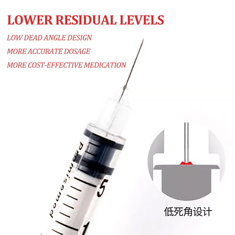 5/10Pcs 0.3/0.5/1ML Disposable Plastic Veterinary Syringe