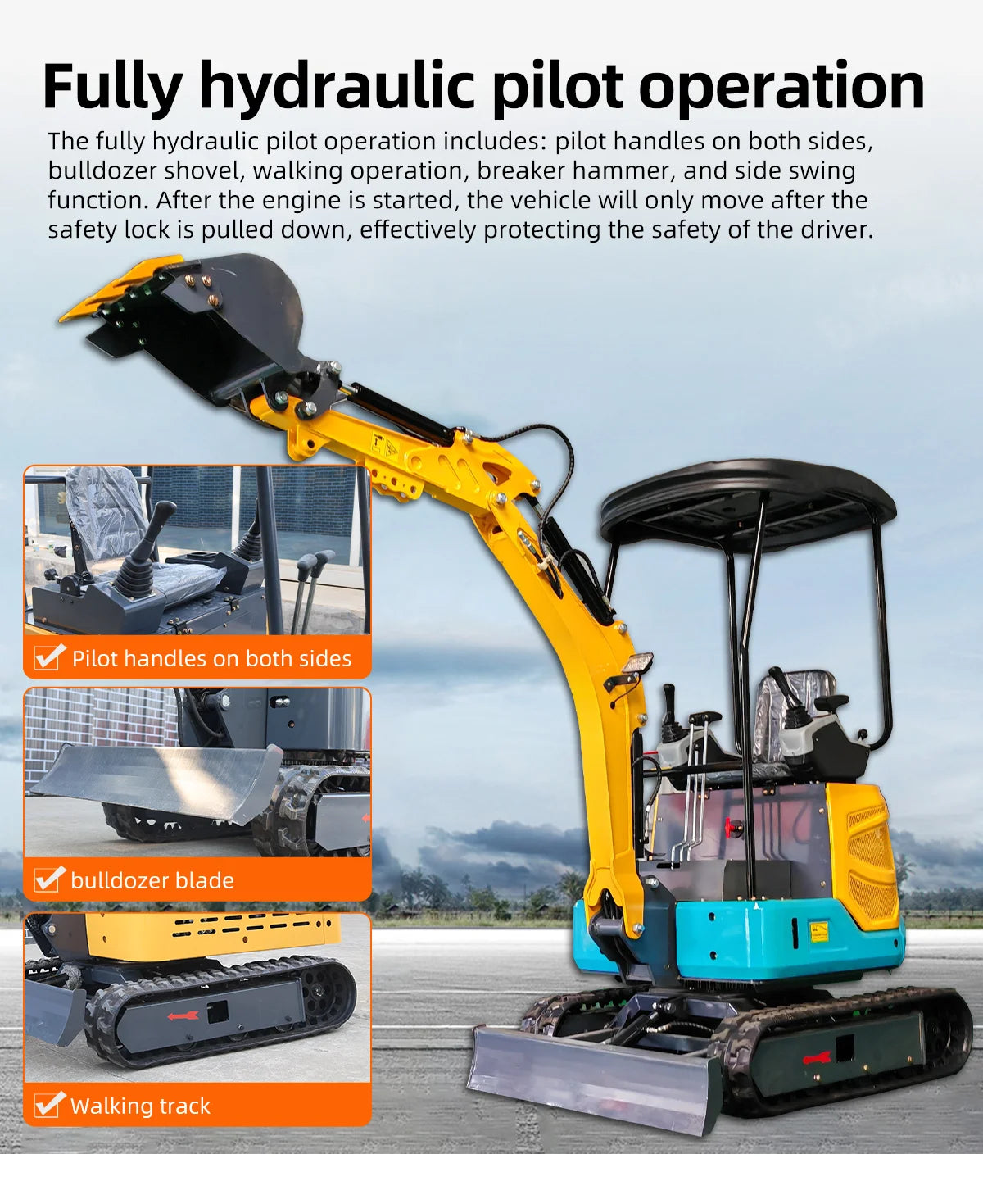 Mini Excavator With Multiple Accessories Available