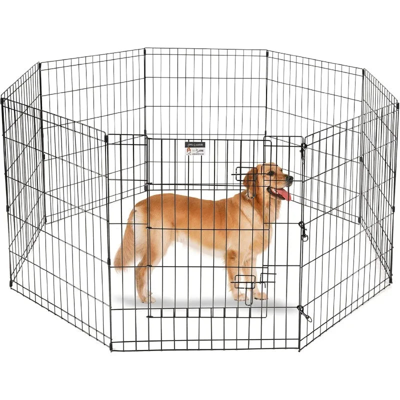 Dog Playpen - Foldable Metal Exercise Puppy Play Pen