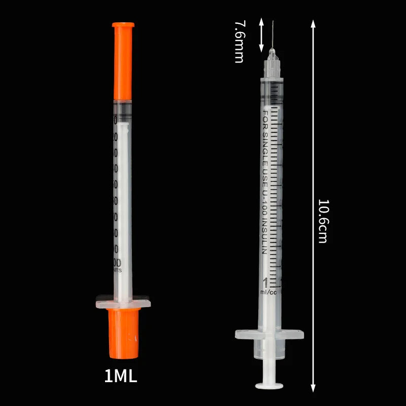 5/10Pcs 0.3/0.5/1ML Disposable Plastic Veterinary Syringe