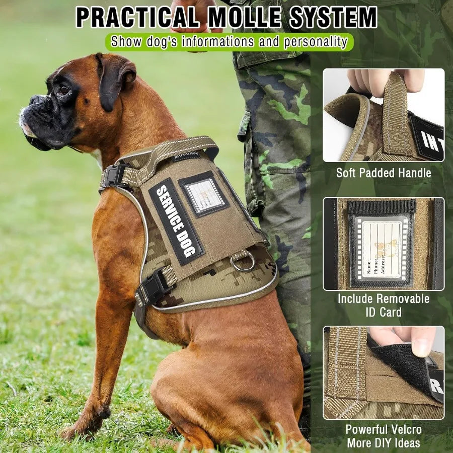 Tactical Dog Harness and Leash Set