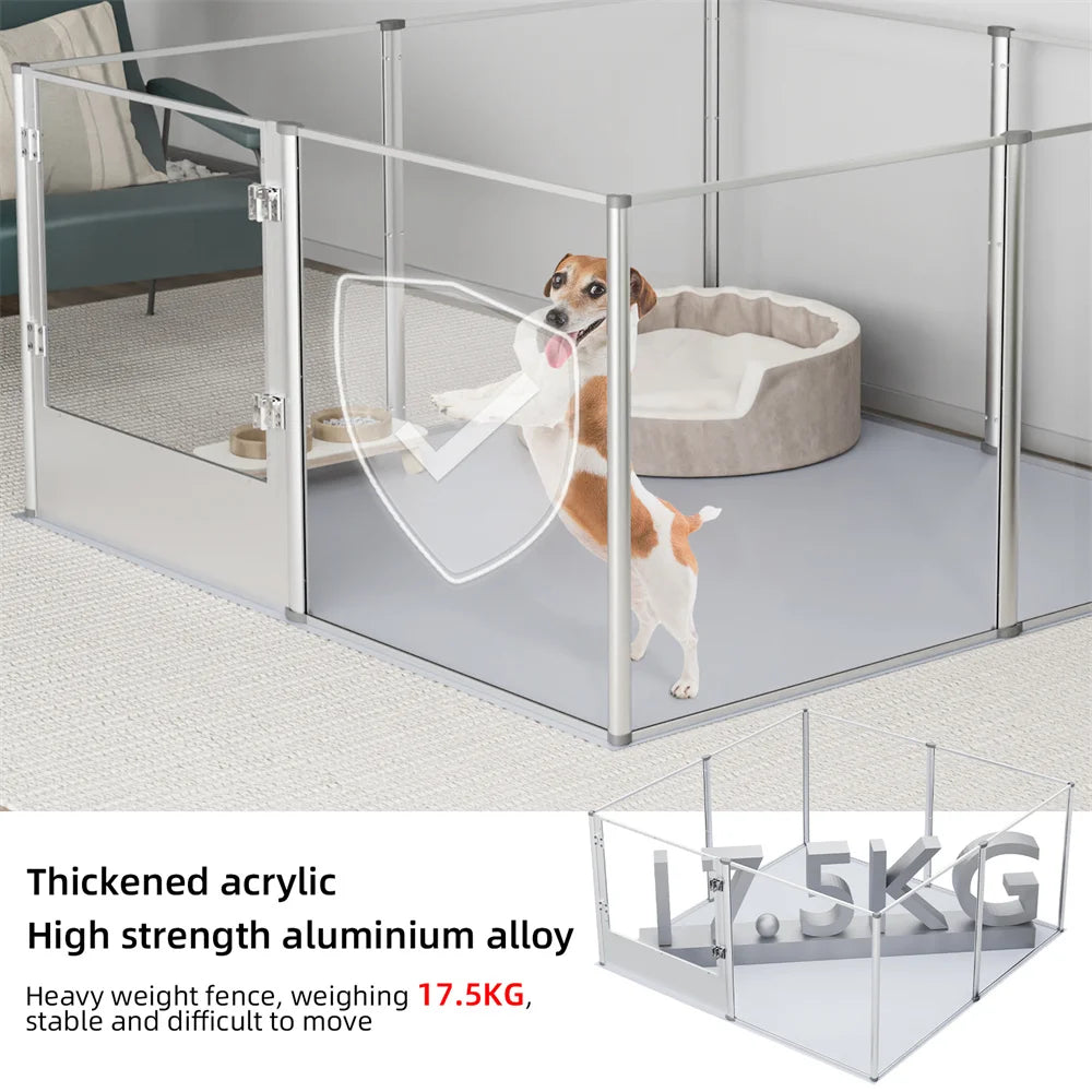 1Pc Large Acrylic Dog Playpen Cage