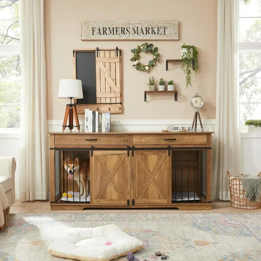 Extra Large Furniture Style Double Dog Crates