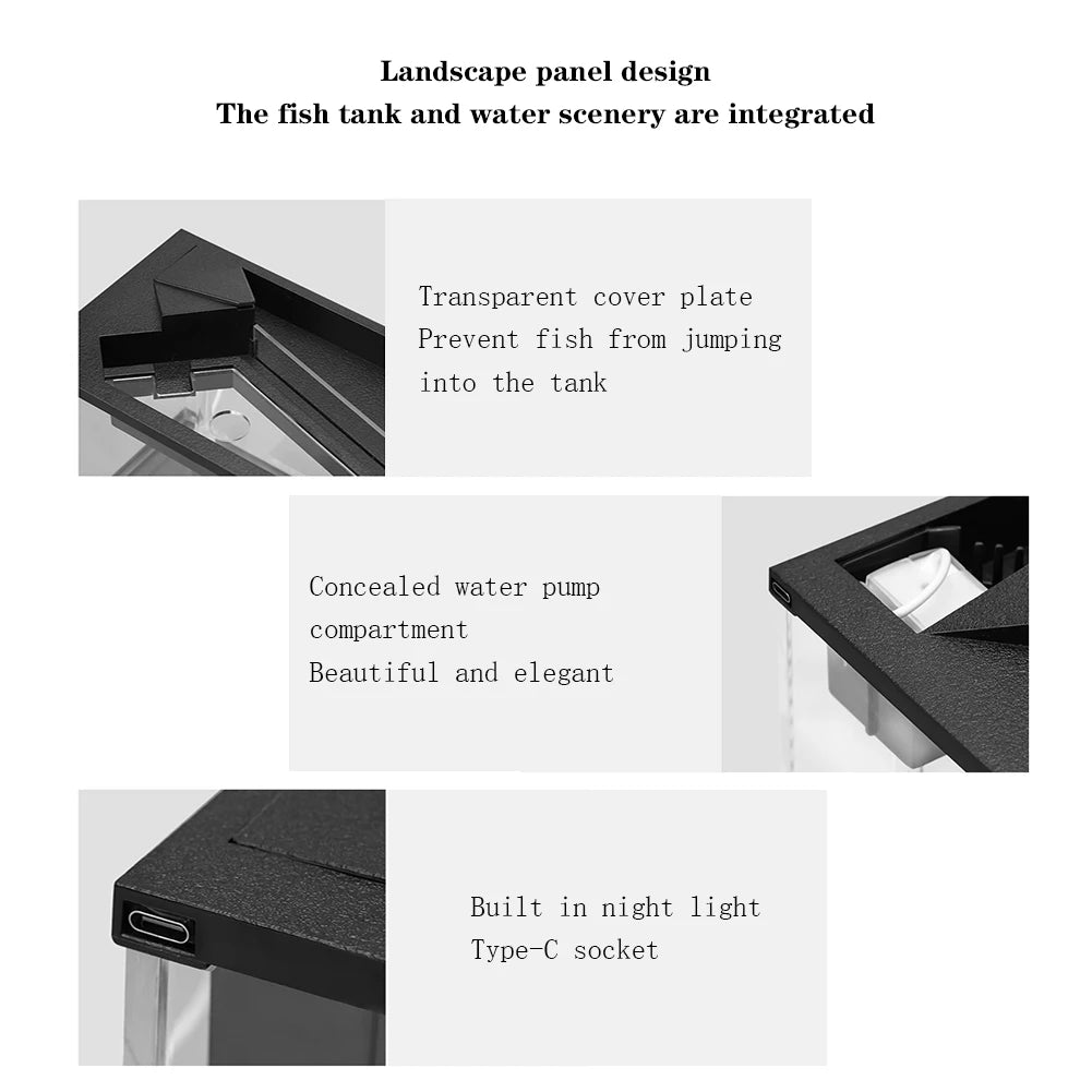 Aquarium Tank With Build-in Light