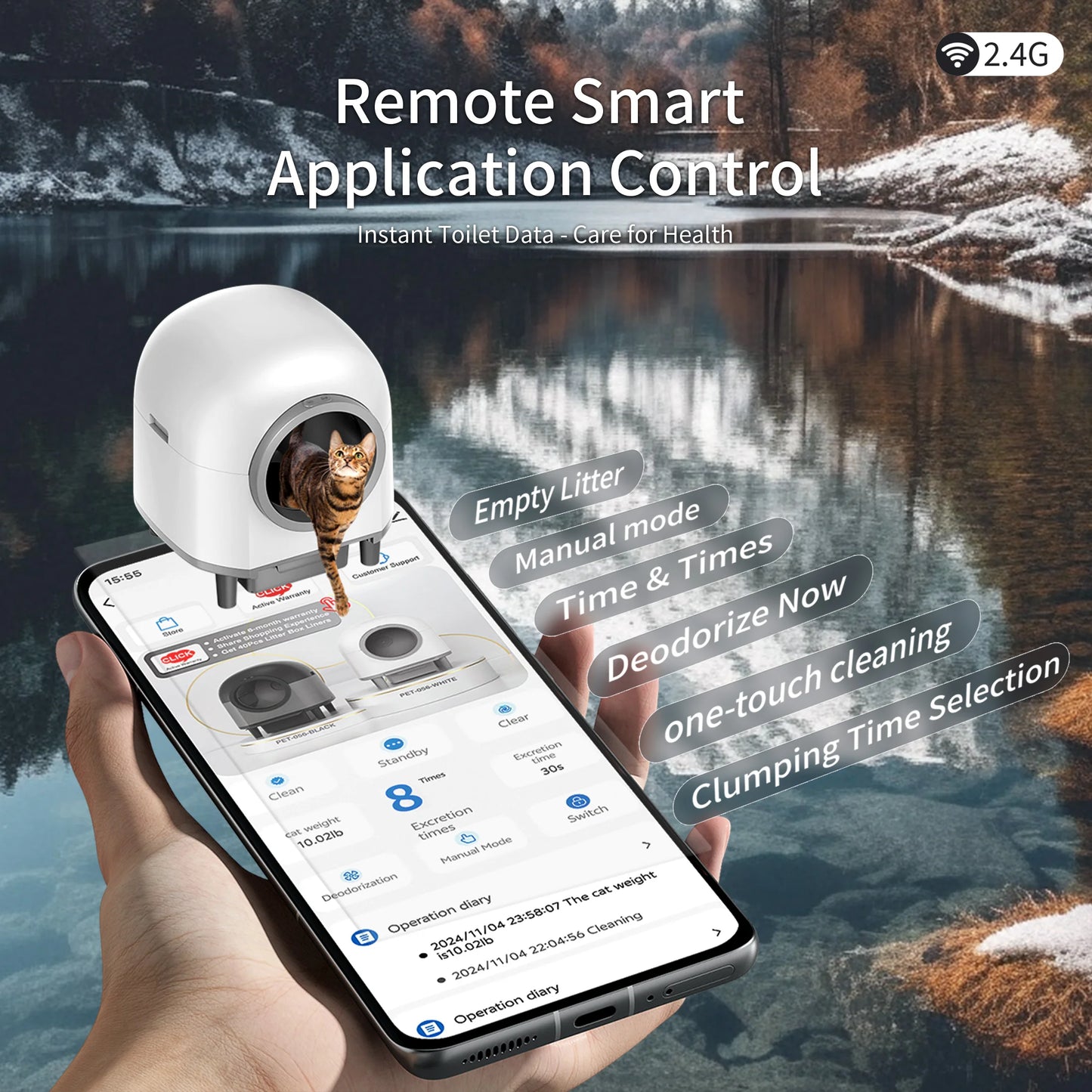 OMCPET Automatic Smart Cat Litter Box