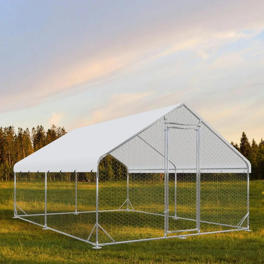 Large Metal Chicken Coop Run