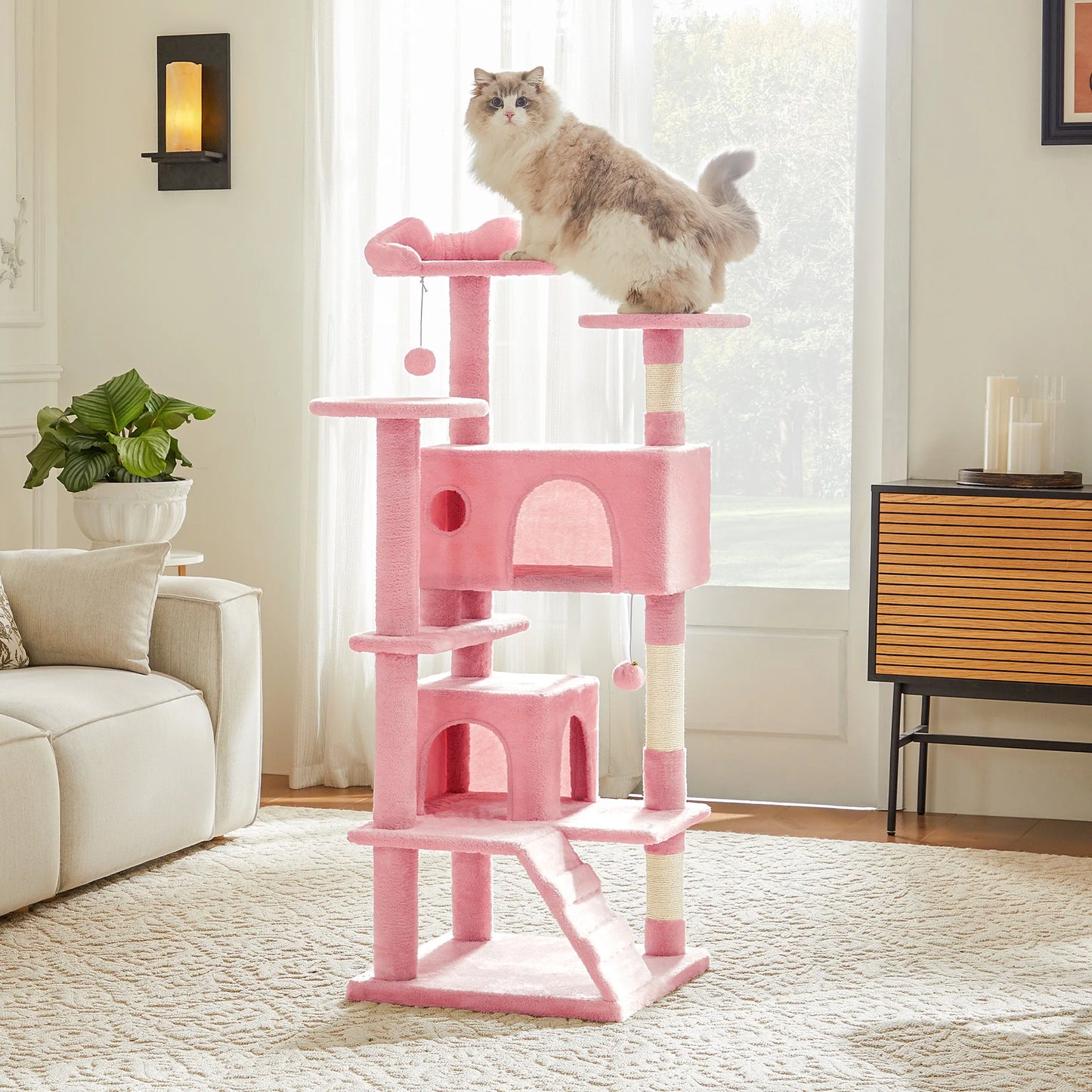 JHK 54in Tall Multi-Level Cat Tree Tower